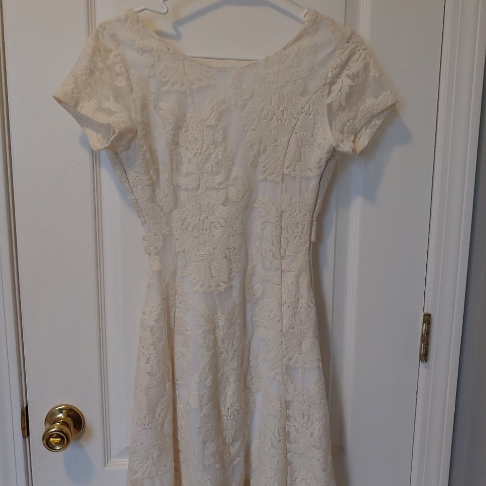 Charlotte Russe Ivory Skater Dress